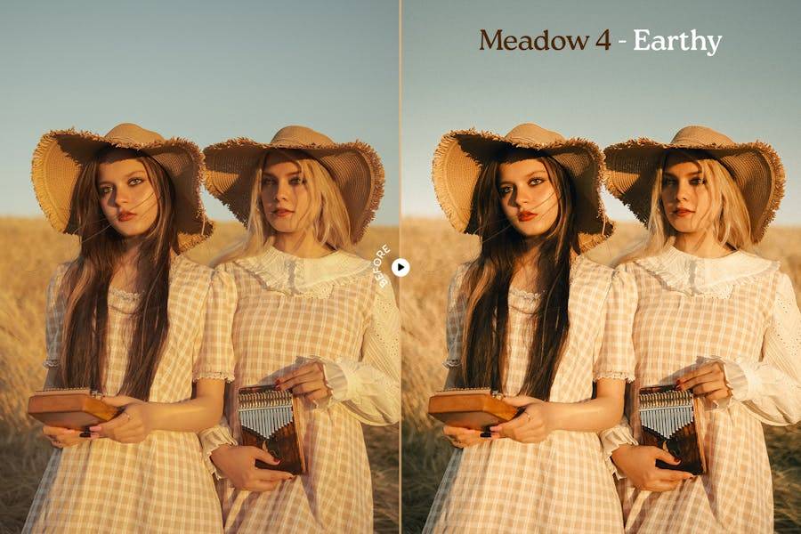 优雅暖色调婚礼电影户外摄影照片调色lightroom预设 Meadow Lightroom Presets 插件预设 第4张