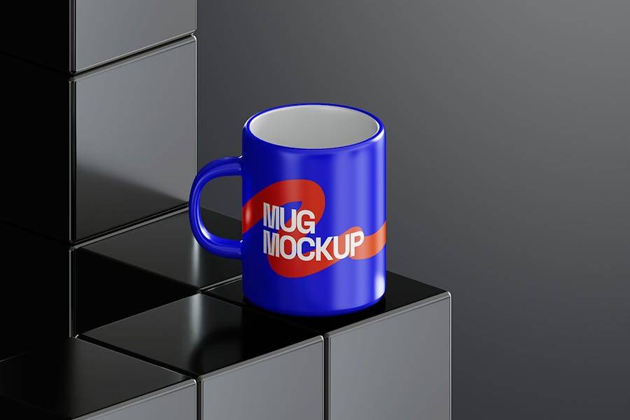 高级黑化风品牌LOGO设计马克杯水杯展示效果图PS贴图样机素材 Mug Mockup 样机素材 第4张