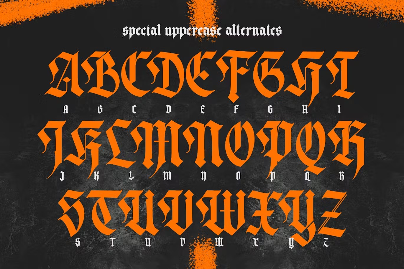 现代包装海报徽标设计装饰黑体英文字体安装包 Dark Heritage – Modern Blackletter Style 设计素材 第9张