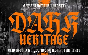 现代包装海报徽标设计装饰黑体英文字体安装包 Dark Heritage – Modern Blackletter Style 设计素材 第1张