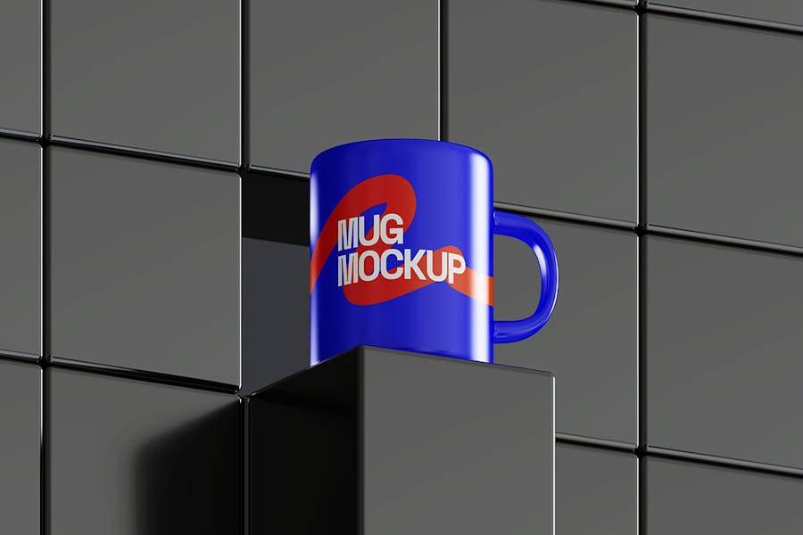 高级黑化风品牌LOGO设计马克杯水杯展示效果图PS贴图样机素材 Mug Mockup 样机素材 第2张