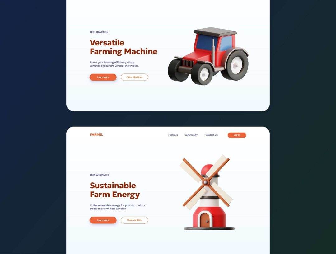 48款农村农场农作物农业机械设备3D插图图标Icons设计Blender/PNG格式素材 Farm & Agriculture 3D Icon Pack 图标素材 第3张