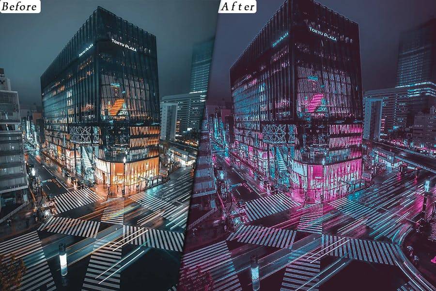 未来派城市街头电影摄影照片调色Lightroom&LUTs预设 Futuristic Mood Presets – luts Video Premiere Pro 插件预设 第3张