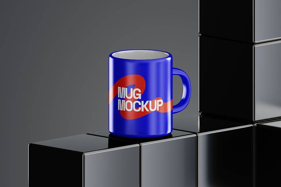 高级黑化风品牌LOGO设计马克杯水杯展示效果图PS贴图样机素材 Mug Mockup 样机素材 第3张