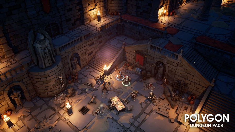 UE素材 奇幻多变风格游戏角色武器道具场景3D模型 Unreal Engine – POLYGON – Dungeon Pack 样机素材 第9张