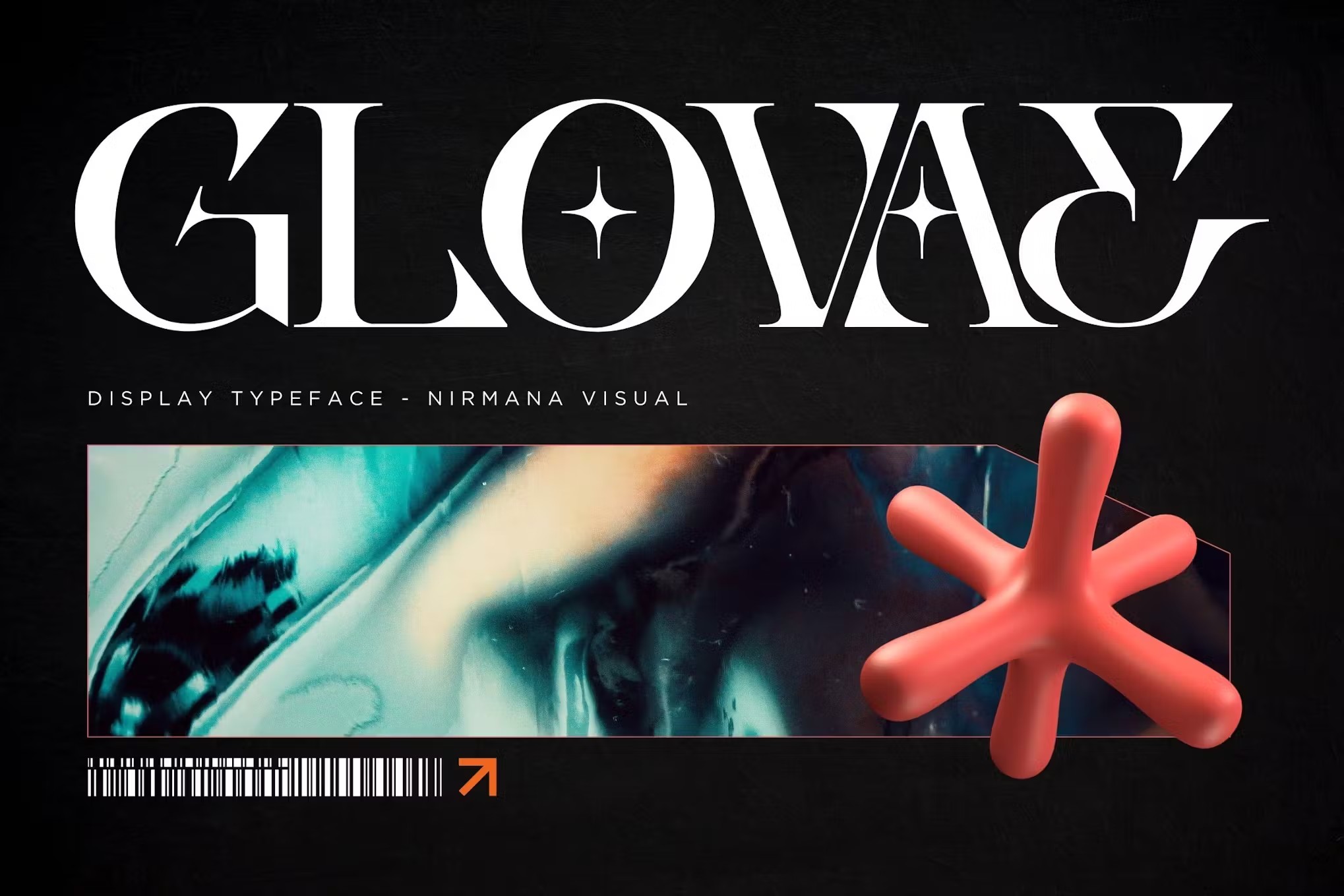 未来科幻复古品牌海报徽标设计衬线英文字体安装包 Glovae Modern – Logo Font 设计素材 第1张