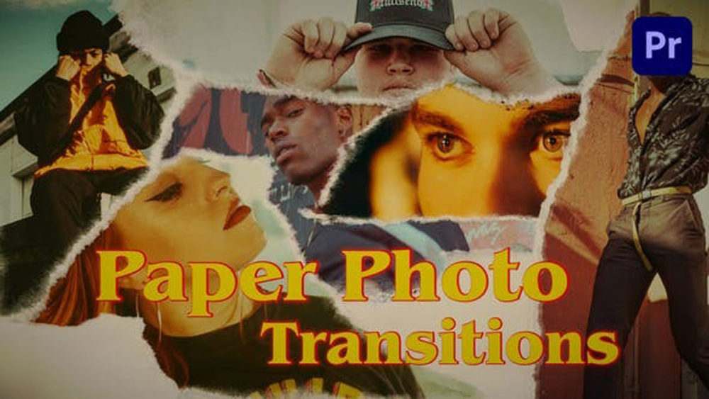 PR预设 潮流剪纸美学纸张拼贴艺术照片视频过渡转场特效 Paper Photo Transitions 插件预设 第1张