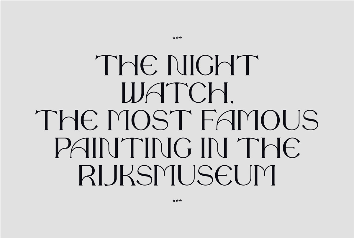 经典优雅杂志海报标题徽标Logo设计衬线英文字体素材 The Night Watch Font , 第6张