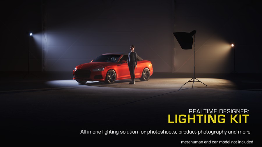 逼真3d模型投影环境背景照明灯光ue工具插件工程素材 RD – Lighting Kit 插件预设 第1张