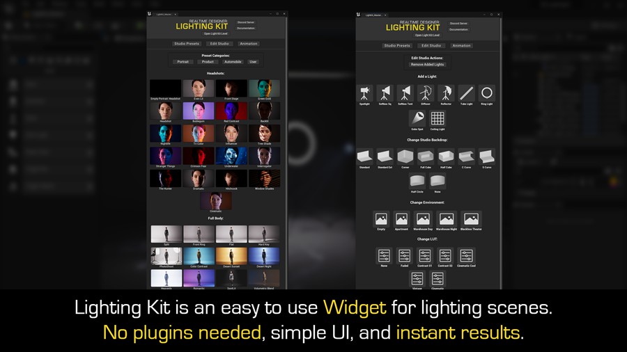 逼真3d模型投影环境背景照明灯光ue工具插件工程素材 RD – Lighting Kit 插件预设 第2张
