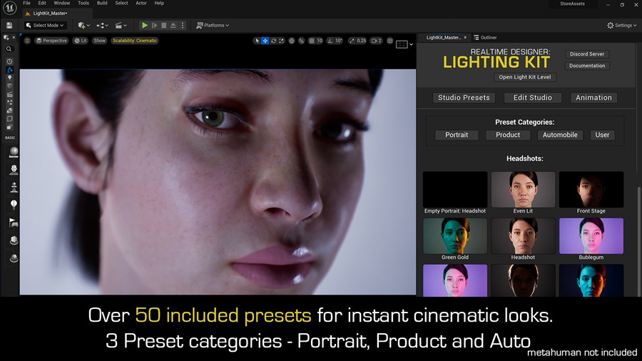 逼真3d模型投影环境背景照明灯光ue工具插件工程素材 RD – Lighting Kit 插件预设 第3张