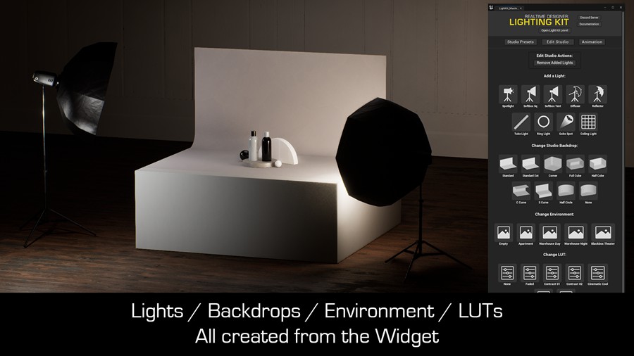 逼真3d模型投影环境背景照明灯光ue工具插件工程素材 RD – Lighting Kit 插件预设 第5张