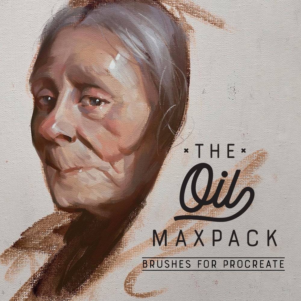 94款超级丙烯酸油画数字艺术绘画效果procreate笔刷画笔设计素材 The Oil MaxPack – Brushes for Procreate 笔刷资源 第1张