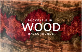 15款5k高清逼真橡木木材树木木纹纹理背景图片设计素材 Buckeye Burl Wood Backgrounds