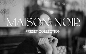 复古优雅黑白色单色城市街拍肖像照片调色Lightroom预设 André Josselin – MAISON NOIR PRESET COLLECTION