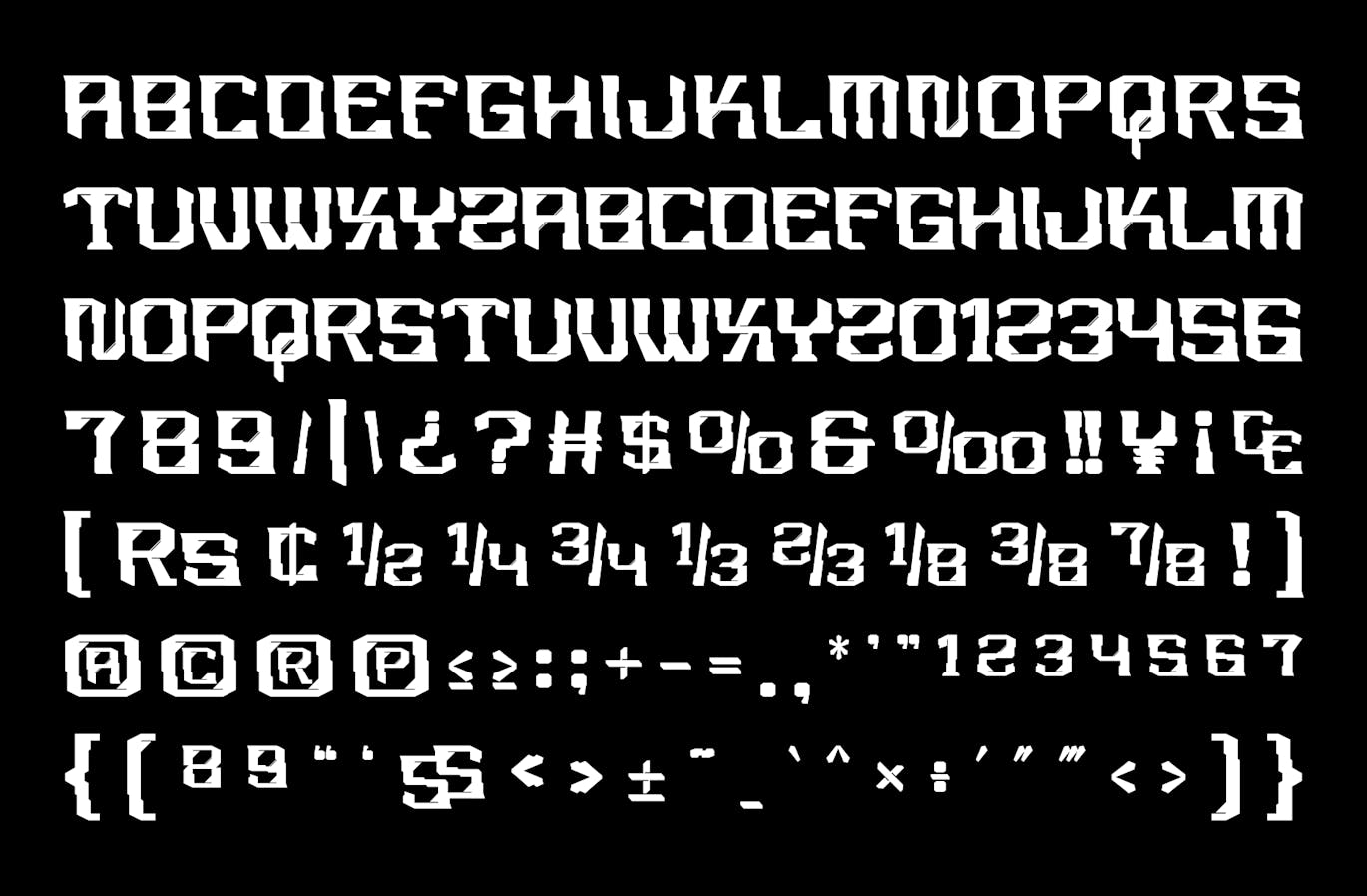 未来科幻赛博朋克海报封面标题设计装饰英文字体安装包 Hiraki – Modern Techno Font 设计素材 第6张