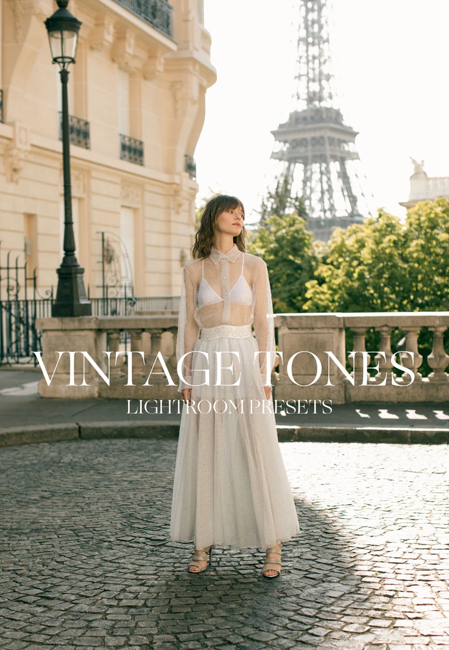 Lara Jade复古温暖&冷色调杂志婚礼摄影照片调色Lightroom预设 Lightroom Presets – Vintage Tones Set , 第1张