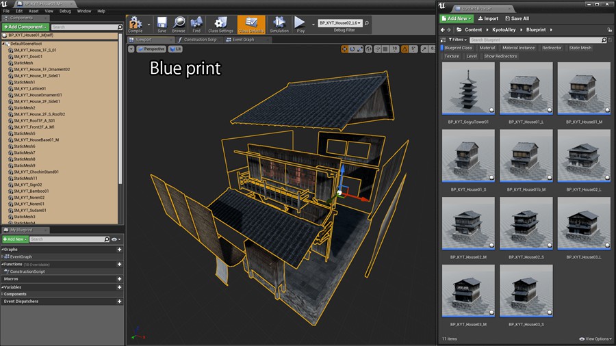 复古日本东京小巷街道房屋寺庙3d模型ue设计素材 Kyoto Alley v4.24-4.26 , 第15张