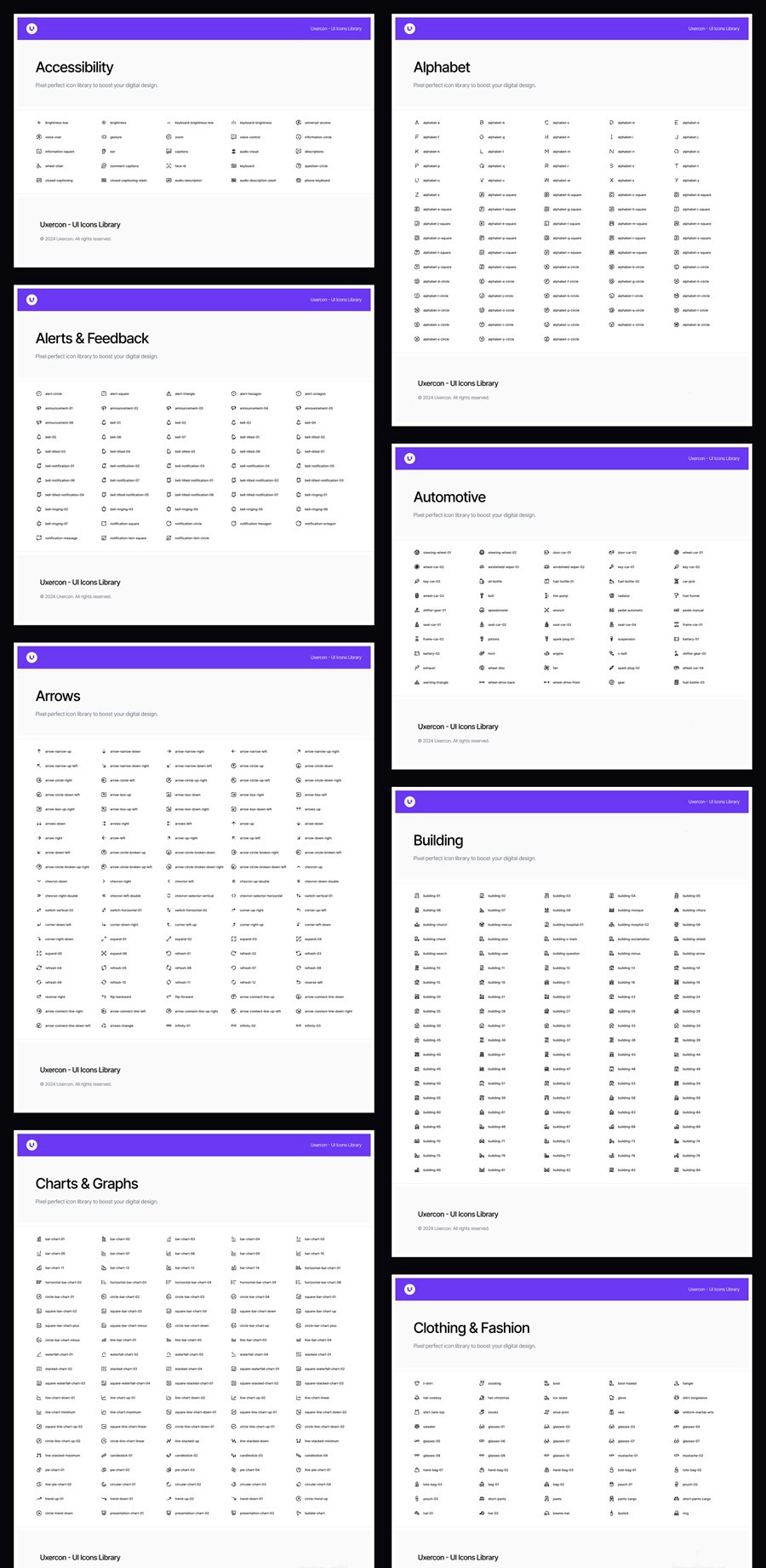 3000+款高质量圆角app ui&网站界面设计矢量线条图标icons设计素材 3000+ Gestalt Icon Styles | Uxercon Icon Library v2.0 图标素材 第8张