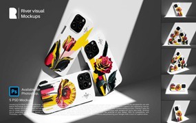 真实苹果iPhone 15 Pro手机壳保护壳设计ps展示贴图样机模板效果图素材 iPhone 15 Pro Case Mockup