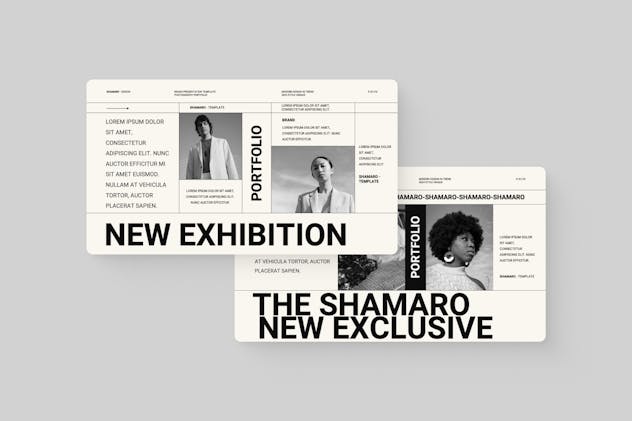 现代时尚品牌摄影作品集演示文稿设计模版 Shamaro – Photography Portfolio Powerpoint+Keynote , 第5张