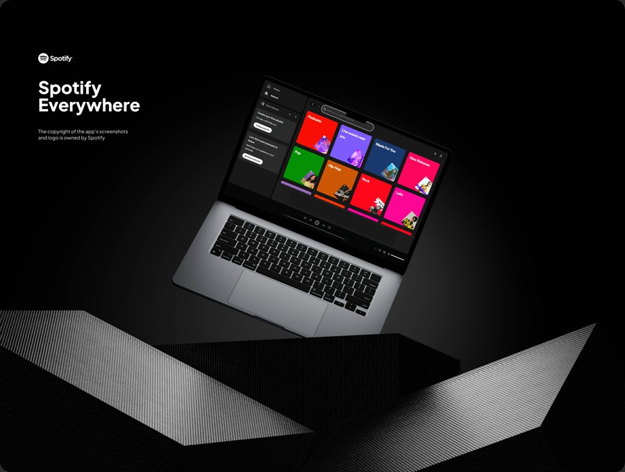 7款黑化风苹果MacBook笔记本电脑演示效果图Ps贴图样机模板素材 Mikaila Macbook Mockups 样机素材 第2张