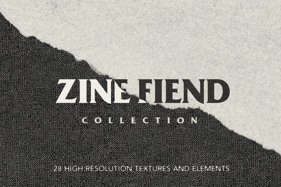 28款复古噪点故障失真线框纸纹理高清背景图片设计素材 Zine Fiend Texture Collection 图片素材 第1张