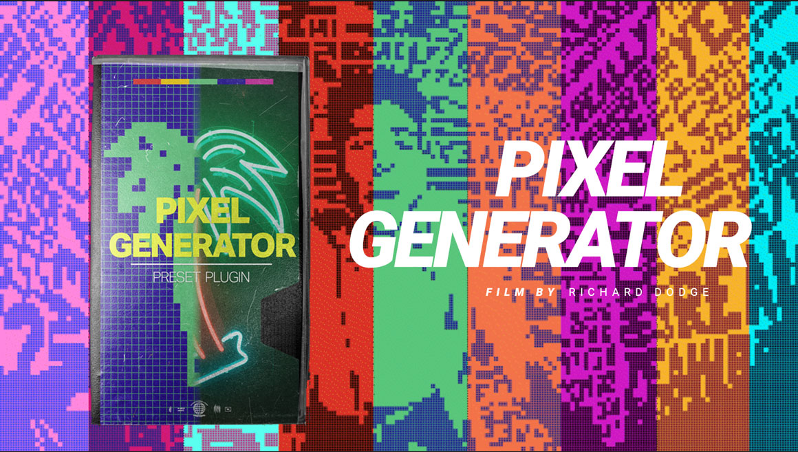 AE/PR/PCPX预设-17款复古半调8位彩色像素马赛克视频预设素材RETRO PIXEL GENERATOR 插件预设 第1张