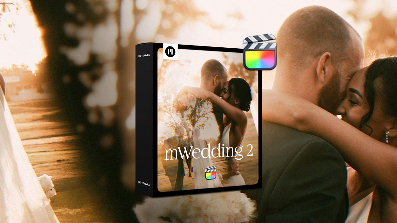 MotionVFX – mWedding 2 复古怀旧美学梦幻优雅婚礼旅拍电影氛围分屏文字排版转场视频效果FCPX插件包 , 第1张