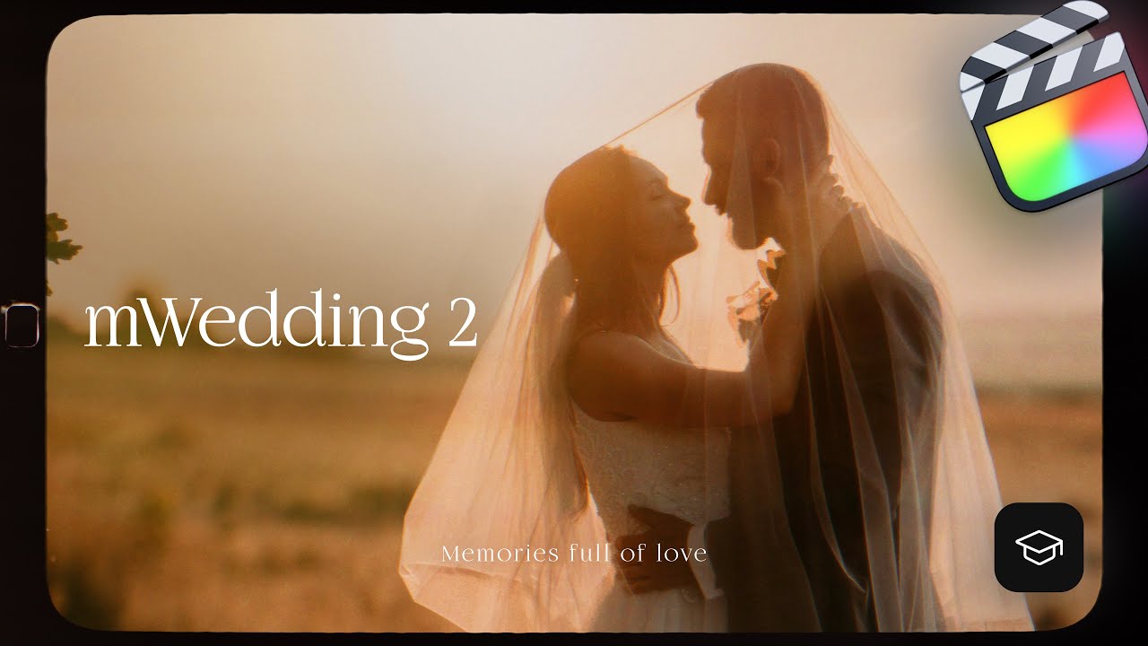 MotionVFX – mWedding 2 复古怀旧美学梦幻优雅婚礼旅拍电影氛围分屏文字排版转场视频效果FCPX插件包 , 第2张