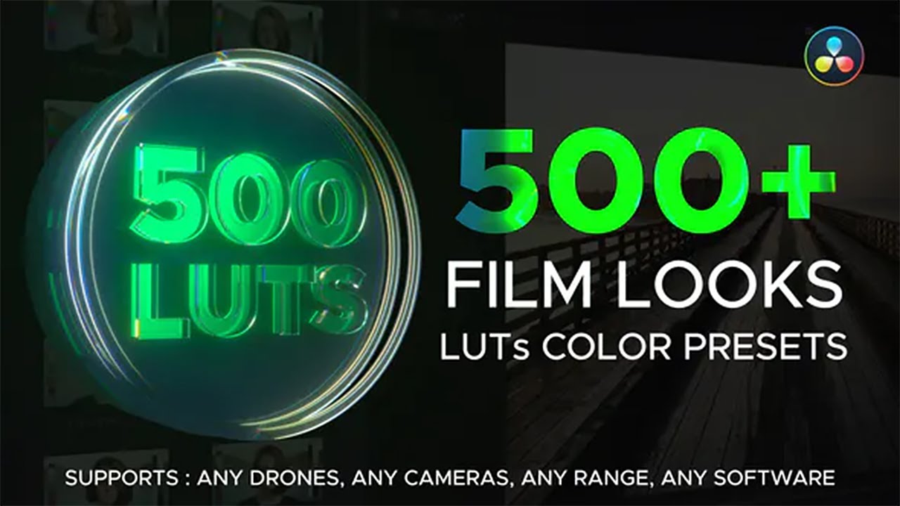 510个复古好莱坞老电影婚礼无人机电影感滤镜LUT调色预设 LUT Color Presets for DaVinci Resolve , 第1张