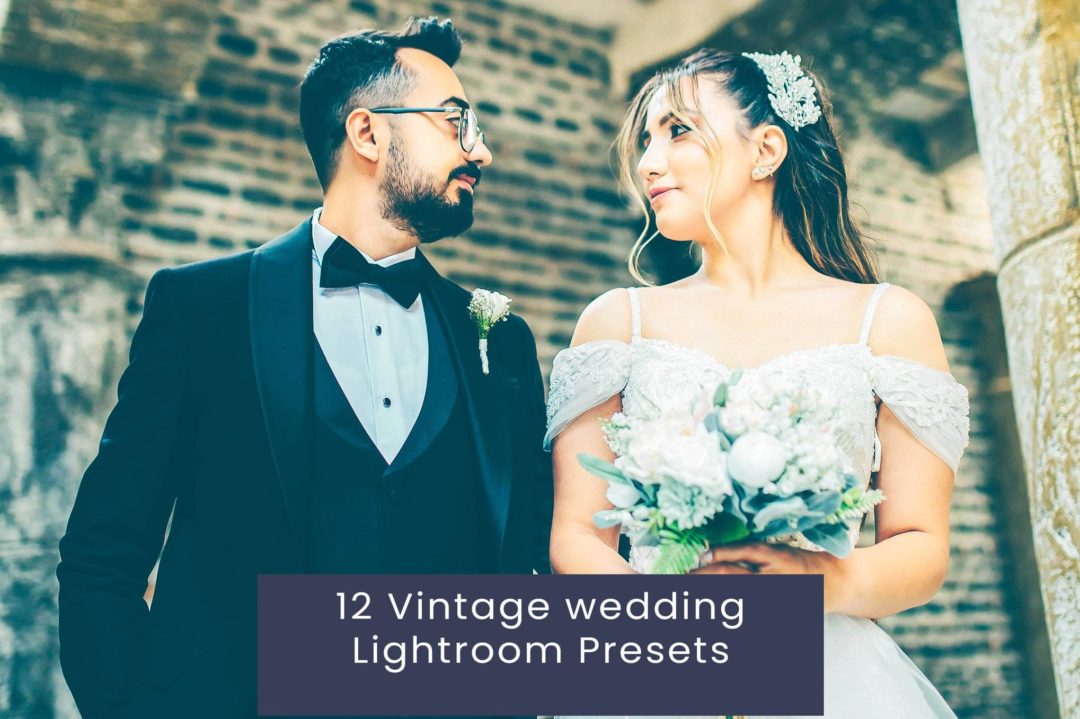 12组复古怀旧电影博主婚礼摄影照片调色Lightroom预设 12 Vintage wedding Lightroom Presets 插件预设 第1张