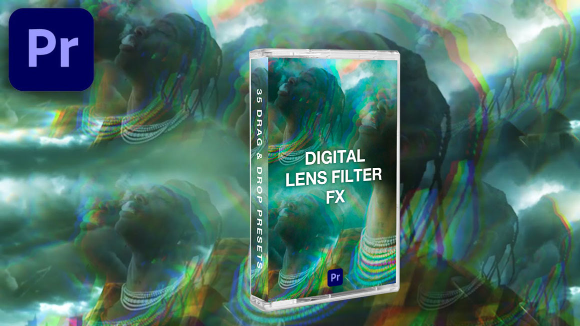 TinyTapes 35种复古数字梦幻迷幻扭曲棱镜折射镜头滤镜效果包PR预设 DIGITAL LENS FILTER FX 插件预设 第1张