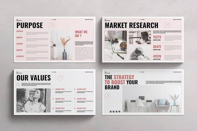 现代简约品牌营销策划提案简报设计ppt模版 Brand Strategy PowerPoint Presentation Template , 第2张