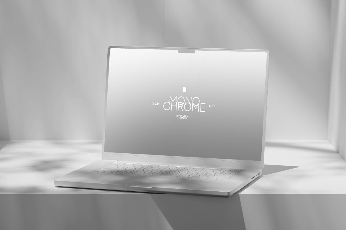 6款时尚苹果iPad平板iPhone手机MacBook电脑展示效果图Ps贴图样机模板素材 Device Mockup – Monochrome Series 样机素材 第4张