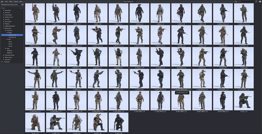 BMS特种部队士兵人物头盔衣服装备角色动作绑定3D模型FBX/OBJ/UE格式设计素材 BIG MEDIUM SMALL – Special Ops 样机素材 第9张