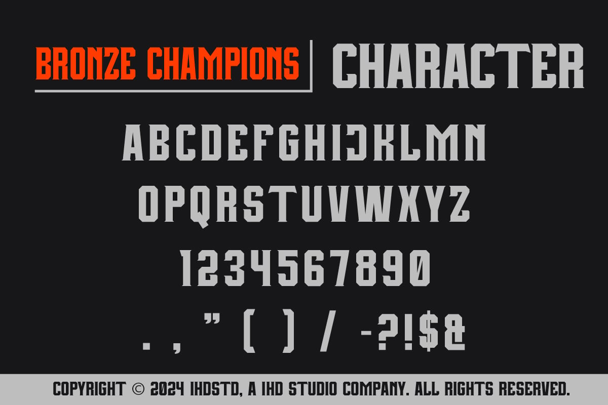 时尚未来派海报贴纸邀请函徽标设计衬线英文字体安装包 Bronze Champions Futuristic Display Font 设计素材 第7张