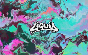 50个抽象酸性图形风格活力液体纹理图片素材 Album Art Archive – Liquid Textures