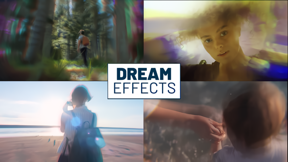 达芬奇模板：梦幻迷幻扭曲棱镜数字折射镜头滤镜效果包 Dream Effects . 第1张