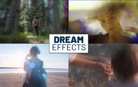 达芬奇模板：梦幻迷幻扭曲棱镜数字折射镜头滤镜效果包 Dream Effects