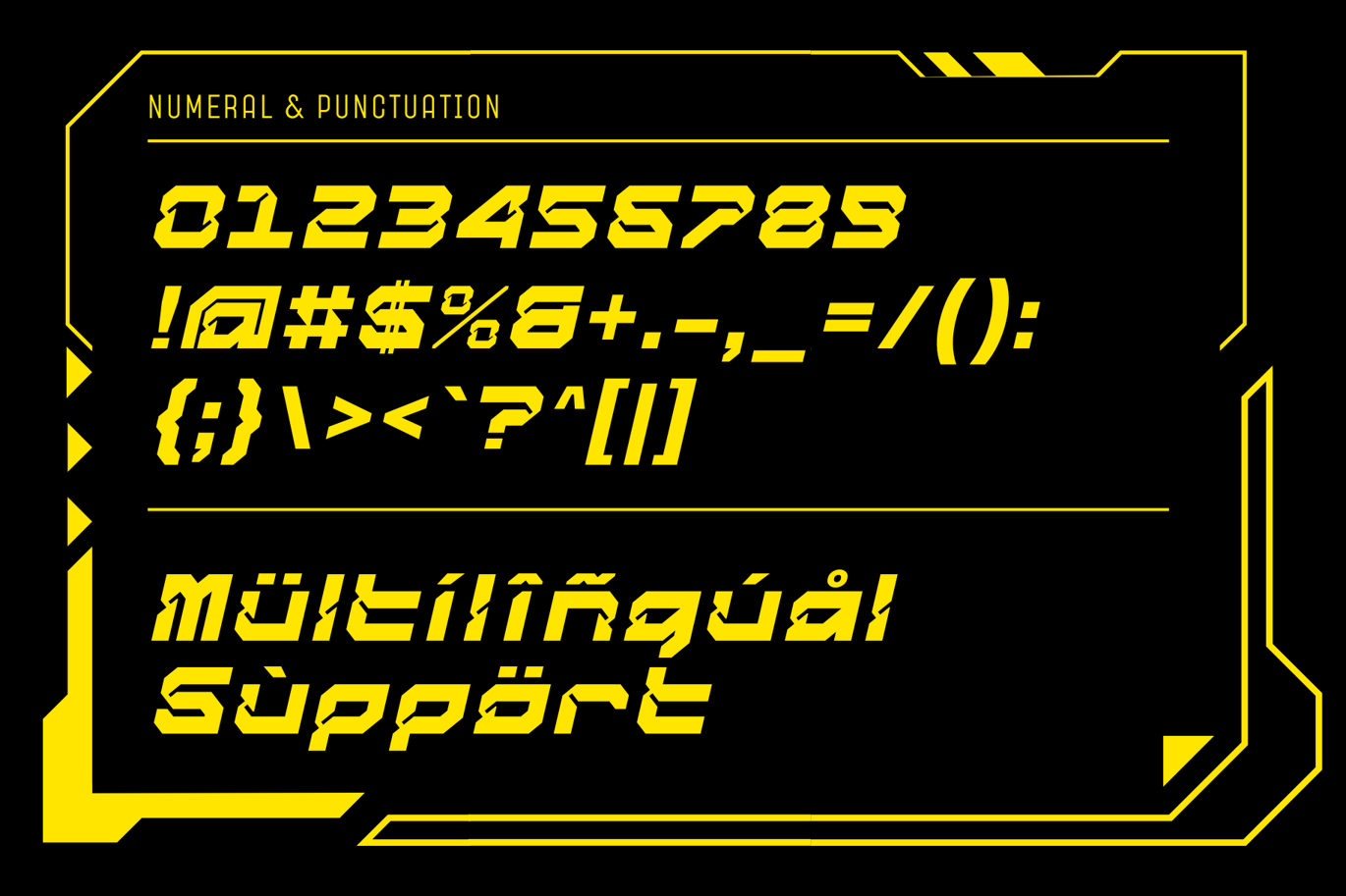 未来派赛博朋克电影海报游戏标题徽标设计装饰英文字体安装包 Cyber Alert – Futuristic Font , 第11张