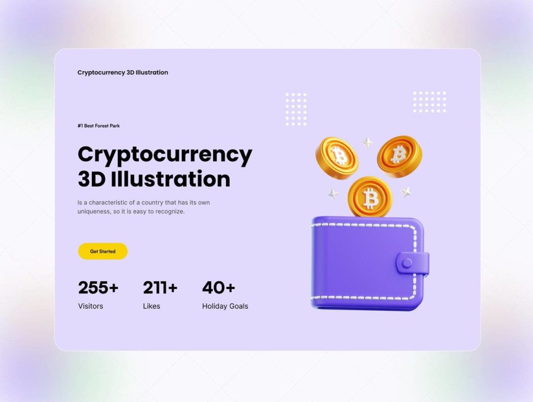 12款卡通趣味加密货币数字金融3D插图图标Icons设计素材 Cryptocurrency 3D Illustration 图标素材 第4张