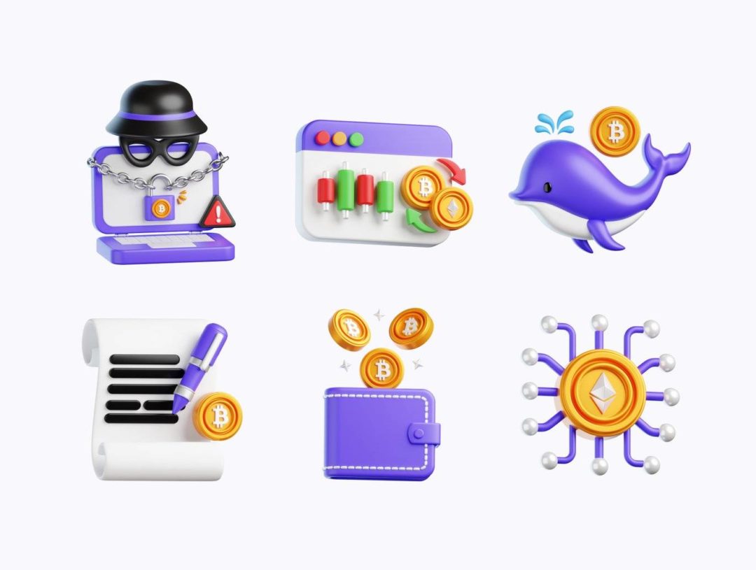 12款卡通趣味加密货币数字金融3D插图图标Icons设计素材 Cryptocurrency 3D Illustration 图标素材 第6张