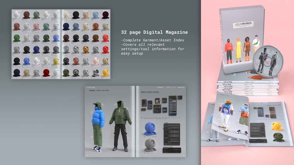 150多种数字藏品虚拟人物现代时尚服装鞋子珠宝配饰3D模型材质 Digital Fashion VERYBASICS – VirtualWardrobe & Asset Pack . 第3张