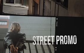 AE模板：复古街头艺术胶片边框接头运动时尚作品集开场片头 Street Promo | Urban Style Opener