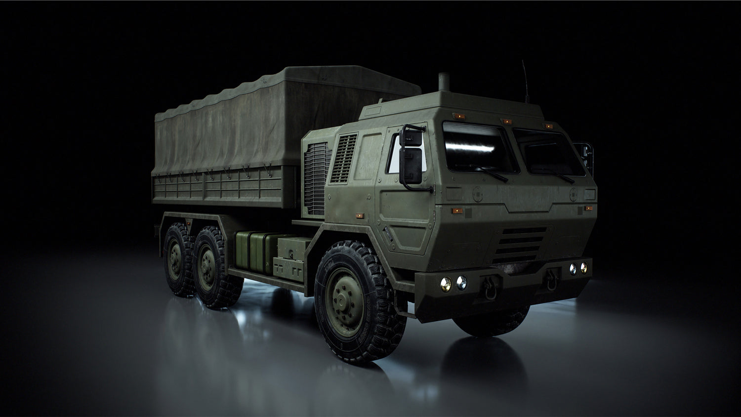 Blender军事装甲运输车侦察车补给车战斗直升机3D模型 KitBash3D – Warzone Transport Vehicles , 第3张