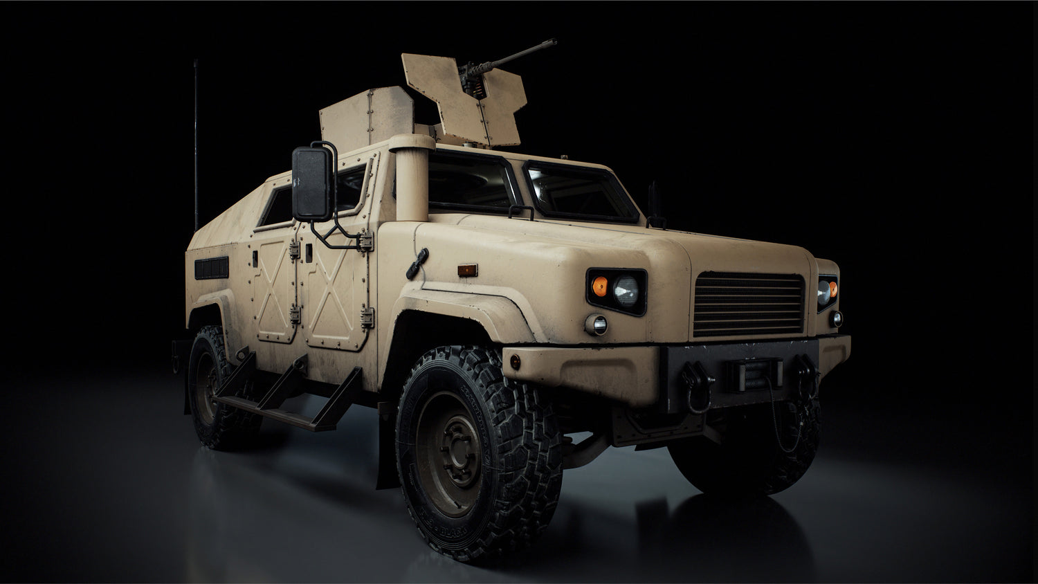 Blender军事装甲运输车侦察车补给车战斗直升机3D模型 KitBash3D – Warzone Transport Vehicles , 第4张