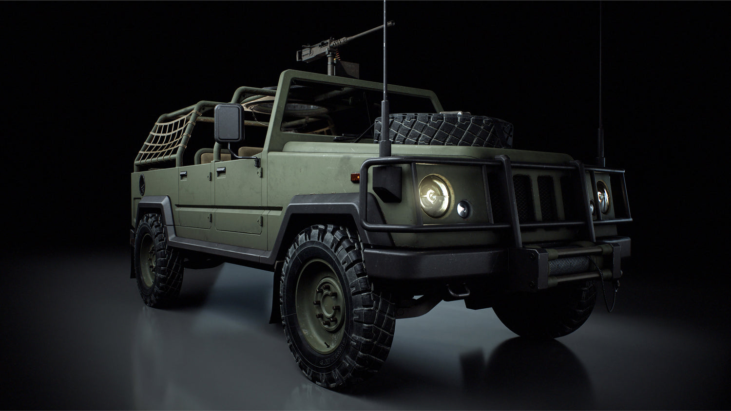 Blender军事装甲运输车侦察车补给车战斗直升机3D模型 KitBash3D – Warzone Transport Vehicles , 第5张