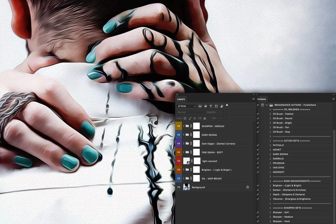逼真文艺复兴油画画布纹理照片效果PS动作修图滤镜插件设计素材 RENAISSANCE – Oil Painting Actions 插件预设 第7张