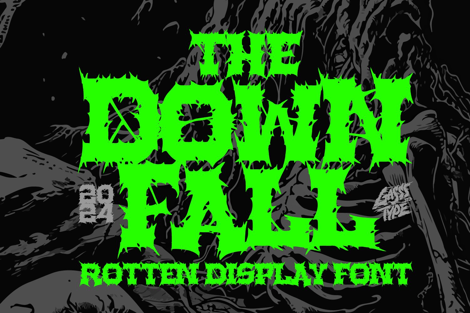 黑暗金属哥特式海报徽标设计装饰英文字体安装包 The Downfall – Black Metal Font , 第1张